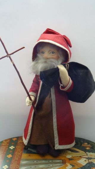 Vintage Felt R John Wright Doll - St.  Nicholas (Santa) 1981 - No.  22/500 2