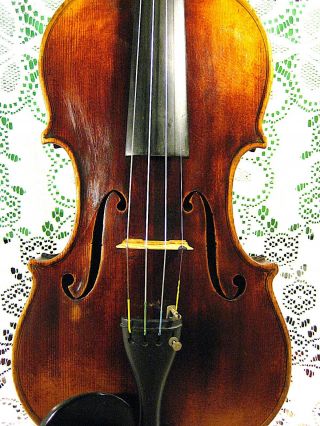 Stunning Old Antique Violin After Guarneri 4/4 Tiger Flame Wood Nr