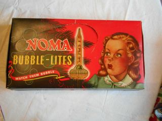 Vintage Xmas Noma 1940 S U.  S.  A.  Bubble Lights