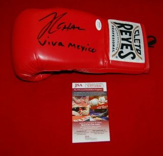 Julio Cesar Chavez Signed Cleto Reyes Boxing Glove " Mr.  Ko " Jsa Witnessed 2