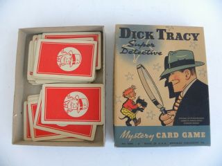 Vintage 1941 Dick Tracy Detective Mystery Card Game (whitman Publishing)