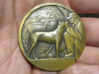 Vintage French Dog Award Medal  : Sheepdog,  Shepherd Sheep - Scarce