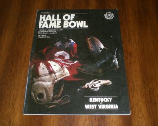 1983 Hall Of Fame Bowl Program - 7th Annual - Kentucky Vs West Virginia