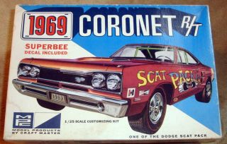 50 Year Old Mpc 1969 Dodge Coronet R/t Built / Builder