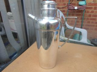 Vintage Mappin & Webb Princes Silver Plated Art Deco Cocktail Shaker 2 Pint