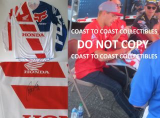 Ken Roczen,  Supercross,  Motocross,  Signed,  Autographed,  Honda Jersey,  Proof