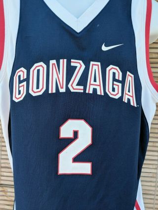 Men’s Nike Gonzaga Bulldogs Basketball Jersey Sz L Go Zags NCAA Navy Red 2