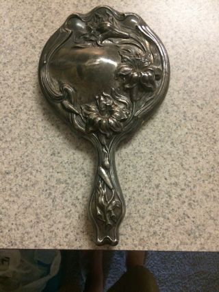 Vintage Sterling Silver Vanity Mirror
