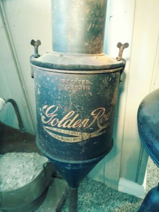 Antique Golden Rod Hand Pump Vacuum Cleaner Chicago,  Il.  Patent date 12 - 26 - 1911 2