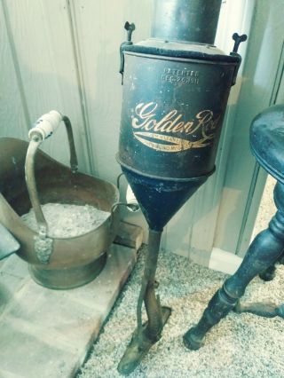 Antique Golden Rod Hand Pump Vacuum Cleaner Chicago,  Il.  Patent date 12 - 26 - 1911 3