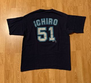 Vintage Lee Sport Ichiro Suzuki Seattle Mariners 51 Jersey T - Shirt Size Men’s L