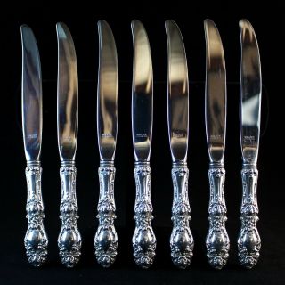 Lucerne By Wallace Sterling Silver Dinner Knives (set Of 7)