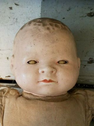 Creepy Baby Doll Haunted Rolling Eyes Scary Putnam ???