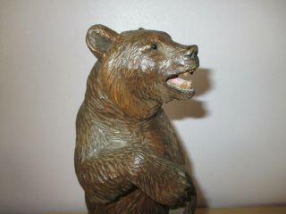 Black Forest Standing Bear 8.  75 " Wood Carving Swiss