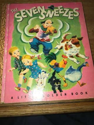 The Seven Sneezes A Little Golden Book Vintage 1948 B 2nd Edition Children