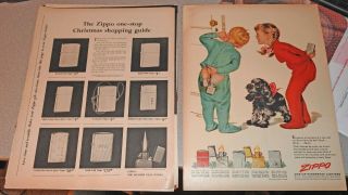 28 Vintage 1950s - 2004 Zippo Lighters Print Ads