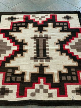 Antique Navajo Ganado Rug Exceptional Soft Weaving Rug 51 " X 42 "
