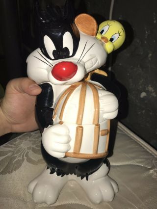 Vintage Looney Tunes Sylvester & Tweety Bird Cookie Jar 1993 Warner Bros