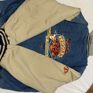 Tigger Disney Store Vintage Denim Varsity Bomber Jacket Medium M Mickey Men 90s