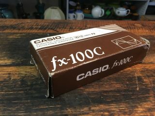 Brt Vintage Retro Casio Scientific Calculator Fx - 100c With Box.  1989