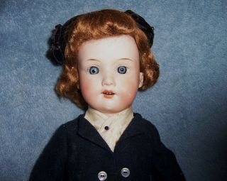 Antique German Porcelain Bisque 12 " Girl Doll Armand Marseille Clothes