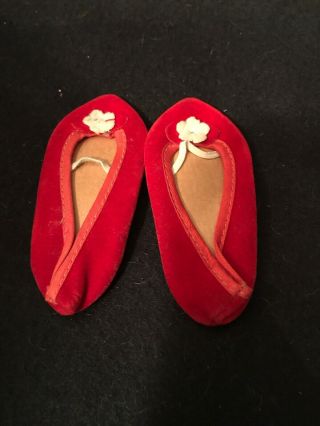 Mattel Chatty Cathy Doll Red Velvet Shoes 1960s Vintage