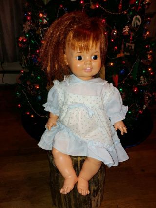 Vintage Baby Crissy 24 " Doll Grow Red Hair Doll 1972/73 Ideal