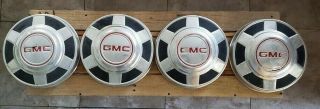 Vintage Gmc Truck 12 " Dog Dish Poverty Hubcaps Wheel Covers
