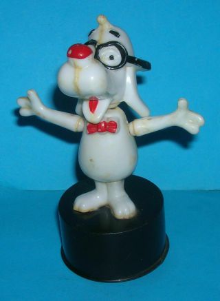 Vintage Mr Peabody - Bullwinkle - Push Puppet Press Up Wakouwa Novelty Toy