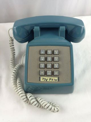 Vtg At&t/bell System Model 2500 Blue Push Button Telephone 500