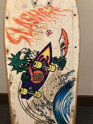 Vintage Keith Meeks Santa Cruz Slasher Skateboard Deck Powell Peralta Alva