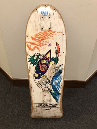 Vintage Keith Meeks Santa Cruz Slasher skateboard Deck Powell Peralta Alva 2