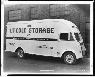 1930s White Truck Press Photo 0115 - The Lincoln Storage Co - Allied Van Lines