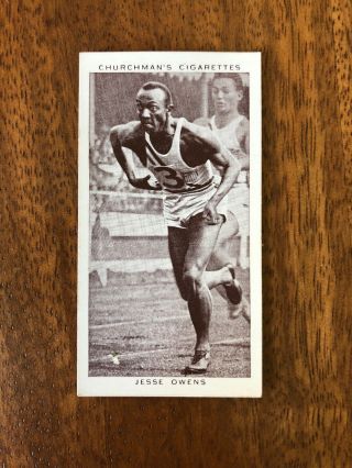 Churchman Kings Of Speed Jesse Owens Cigarette Card Exc No.  45