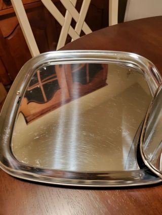 Vintage Mid - Century Chrome Square Lincoln Beautyware Cake Carrier