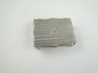 Antique Solid Silver Snuff Box By Nathaniel Mills - Birmingham 1845