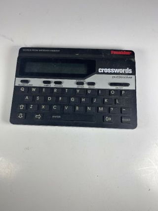 Vtg 1992 Franklin Cw - 50 Crossword Puzzle Solver Handheld
