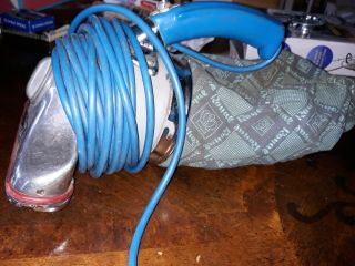 Vintage Royal Handheld Vacuum Cleaner Model 501 Chrome Blue Well Usa
