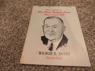 Woody Hayes Signed Autographed 1967 Ohio State Program Clinic Buckeyes