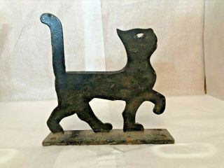 Antique Vintage Cast Iron Cat Shooting Gallery Target Animal