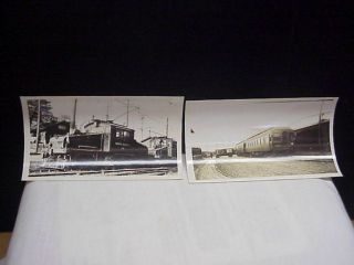 2 Vintage Oregon Electric Railway 26 And Last Passenger Train Photographs 1933
