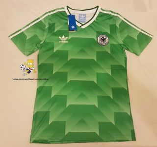1990 West Germany Away Retro Football Soccer Shirt Jersey Vintage Classic