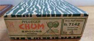 Vintage Dealer Box Pflueger Chum Spoons