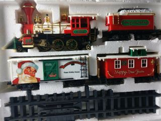 1990 Vintage Bright Santa’s Christmas Express Train Set No.  187 Musical