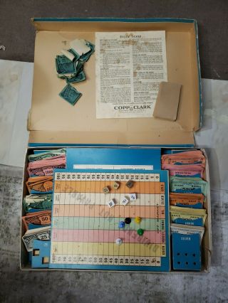 Stock Ticker Game Copp Clark Vintage Board Game Not Complete 619