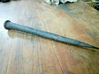 Hand Forged Traditional Old Antique Vintage Head Iron Big Heavy Nail Tool 12