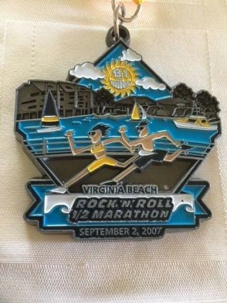 2007 Virginia Beach Rock N Roll Half Marathon Finishers Medal 2