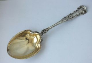 Pretty Antique Solid Sterling Silver Serving Spoon/ L 22.  8 Cm/ 92 G