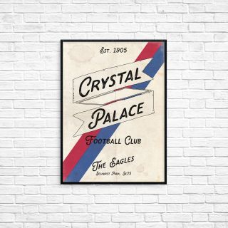Crystal Palace Football Club A3 Picture Art Poster Retro Vintage Style Print