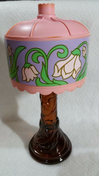 Vintage Avon Collectable Perfume Bottle " Tiffany Lamp Decanter " Full